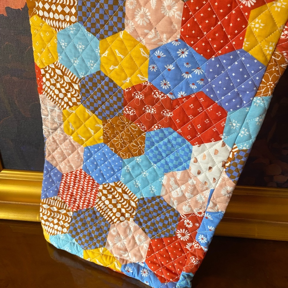 Quilted Patchwork Straight-Leg Pants - Multicolor - image 4